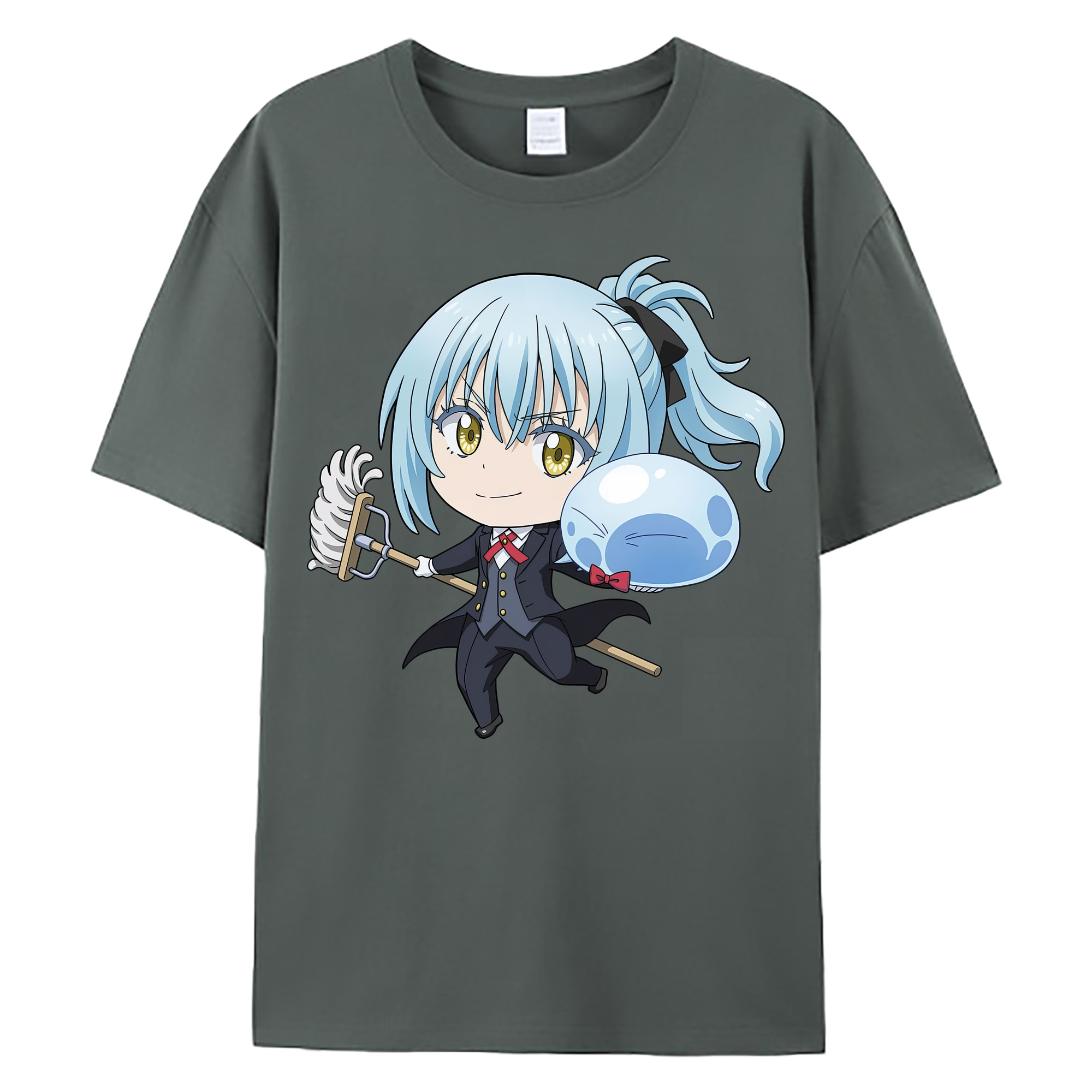 （画像用） 転スラ Regarding Reincarnated to Slime 綿100％ メンズ半袖Tシャツ｜肌触りやわらか＆通気性